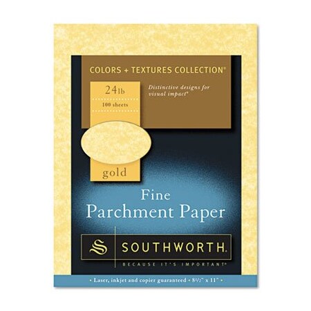 Southworth Southworth, PARCHMENT SPECIALTY PAPER, 24 LB, 8.5 X 11, GOLD, 100PK P994CK336